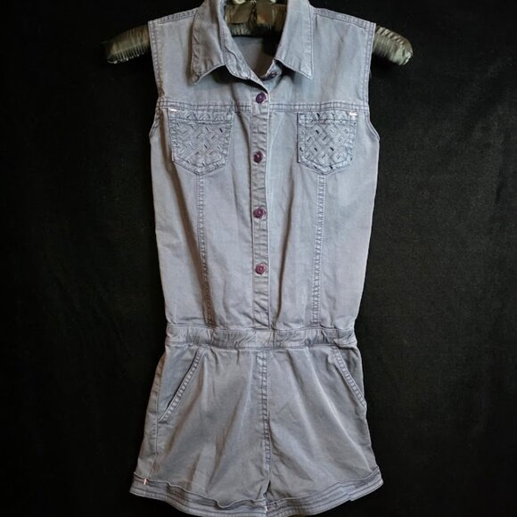 Kiabi Girl's Sleeveless Denim Romper 12A - Picture 1 of 9